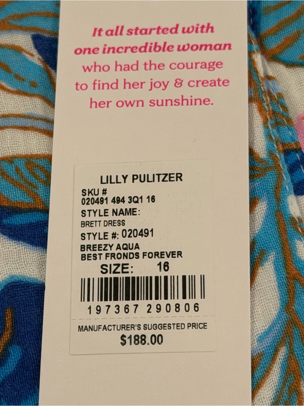 Lilly Pulitzer Brett Popover Shirtdress Blue Floral Resort Dress 16 NWT - Picture 5 of 10